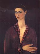 Frida Kahlo Self-Portrait with Velvet Dress oil painting reproduction